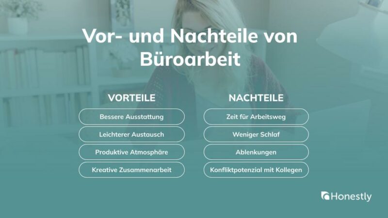Vor- und Nachteile von Büroarbeit