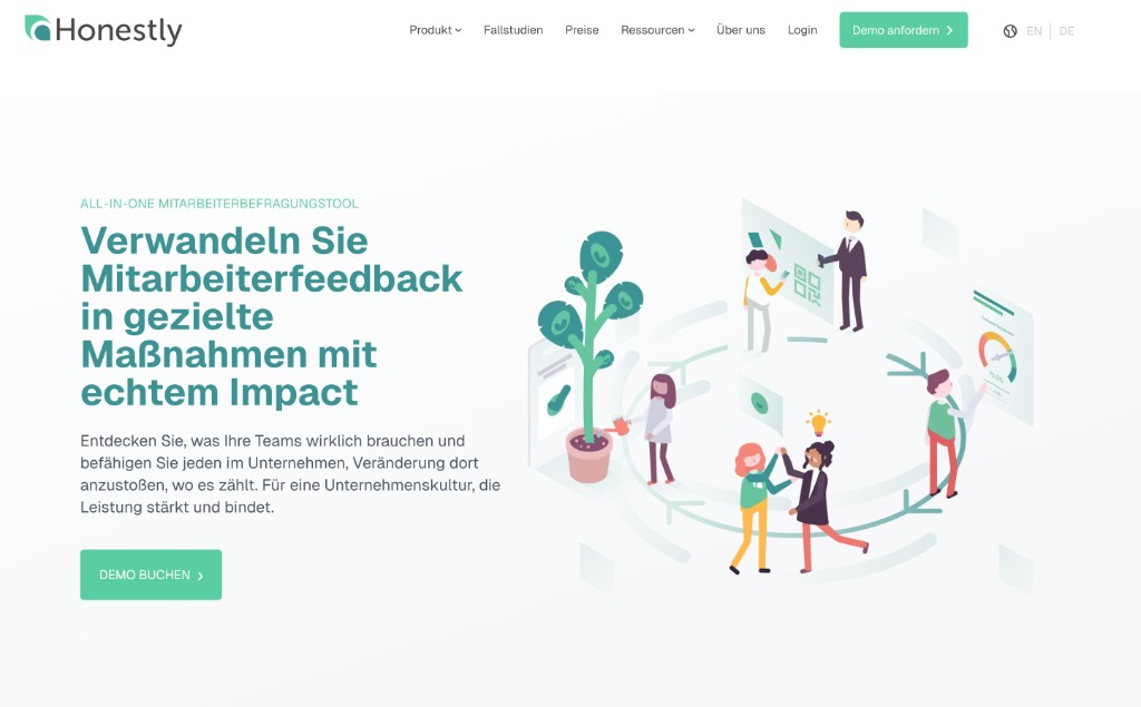 Honestly Mitarbeiterbefragung Software Startseite