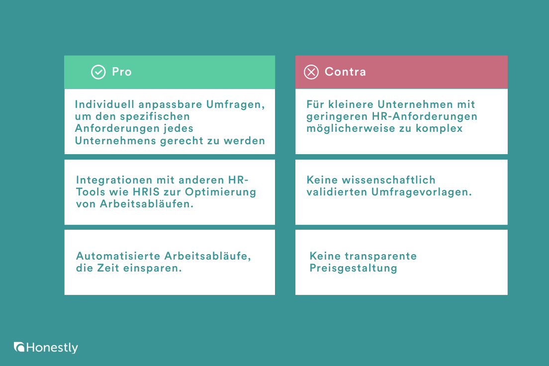 Leapsome pro und contra Leapsome pro und contra