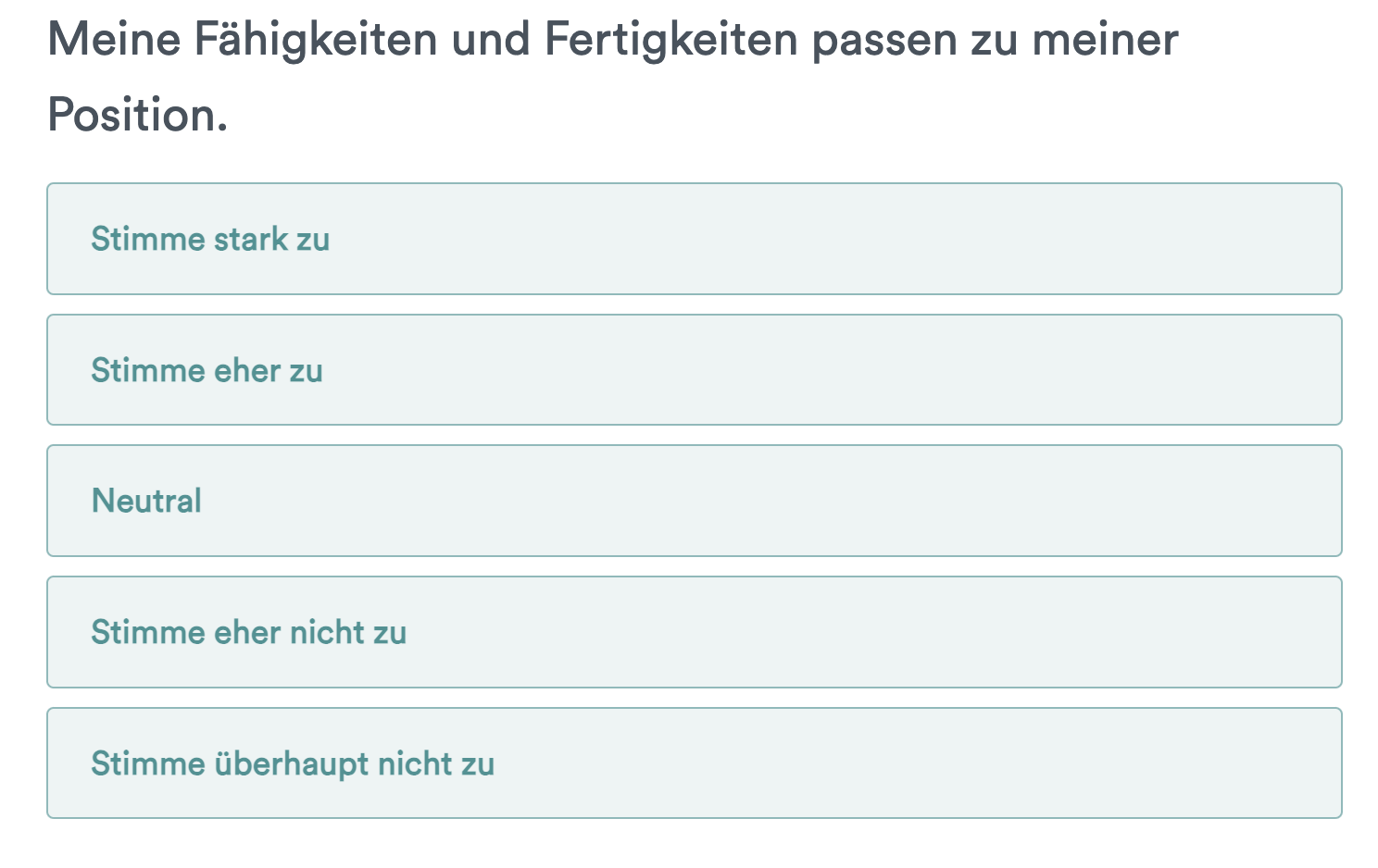 Zufriedenheitsumfrage Beispiel Position