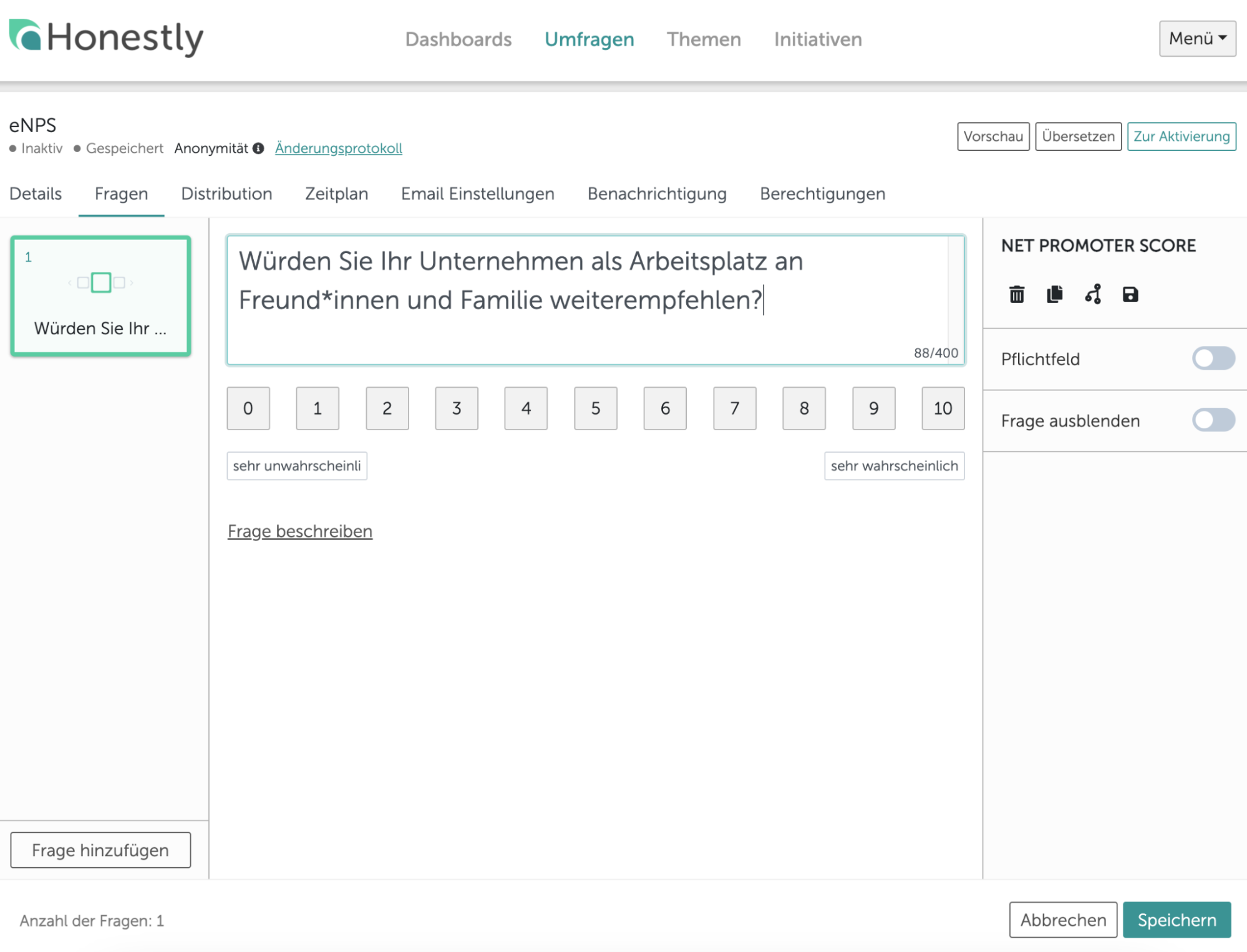 eNPS misst und berechnet eNPS misst und berechnet